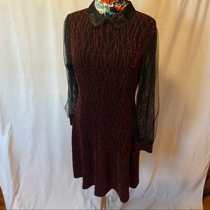 KeKe Collections black and red collared dress